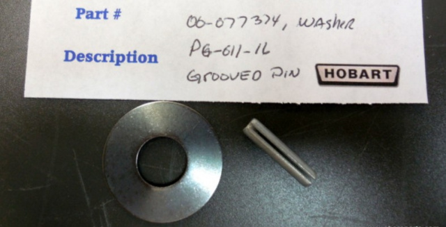 Hobart Buffalo Chopper 8181-84181-8185-84185 + D models   00-077374-Washer-PG-011-16 Grooved Pin Loc